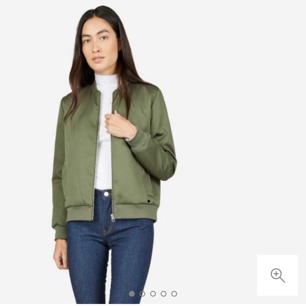 Olive EverLane bomber jacket size XS